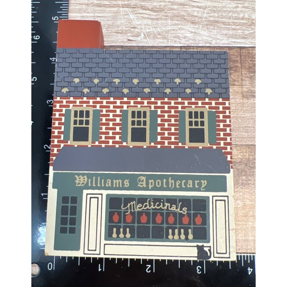 Williams Apothecary Medicinals Wooden Decorative Building - 5.5" Tall Collectibl